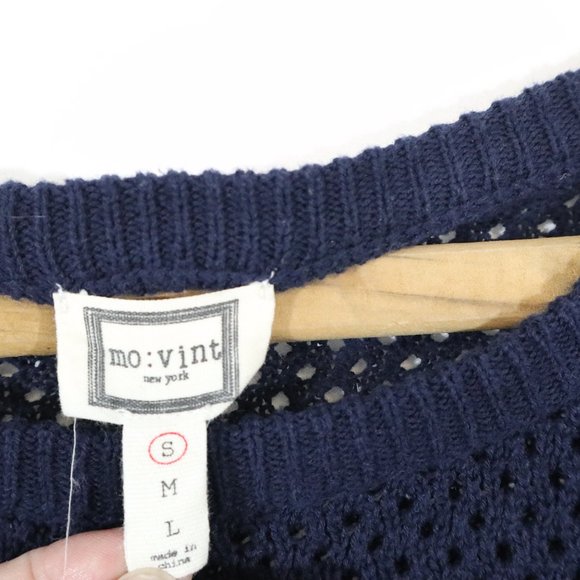 Mo:Vint Striped Short Sleeve Sweater S - Picture 2 of 3